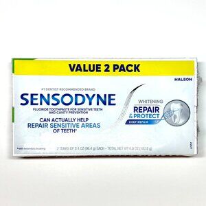 NWT Sensodyne 2-Pack Toothpaste Deep Repair Whitening Toothpaste